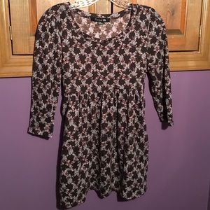 Purple Flower Print Tunic