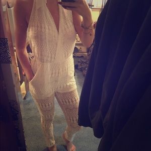 White Lace Jumpsuit
