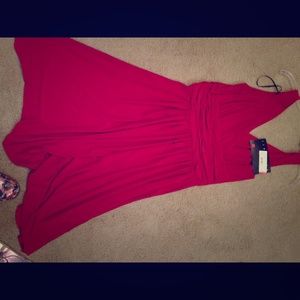 Red formal dress