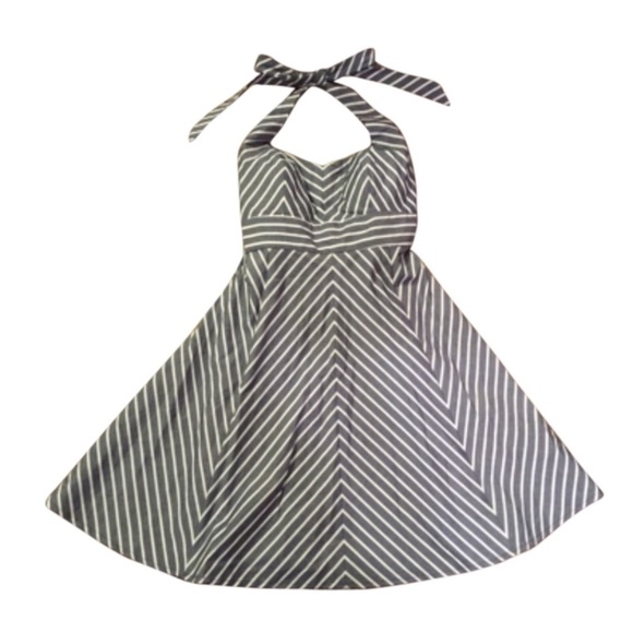 Blue and white halter dress NWT