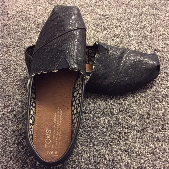 Sparkly, Black Toms!