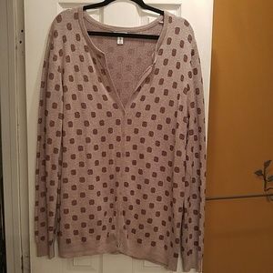 Brown sparkly cardigan!