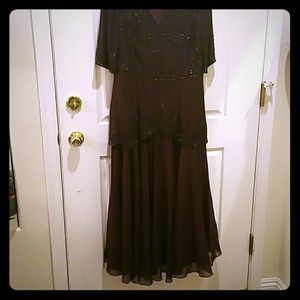 Plum Layered Sequin Dress