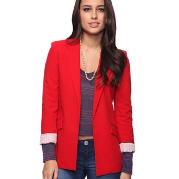 Red Blazer- perfect for the holidays!