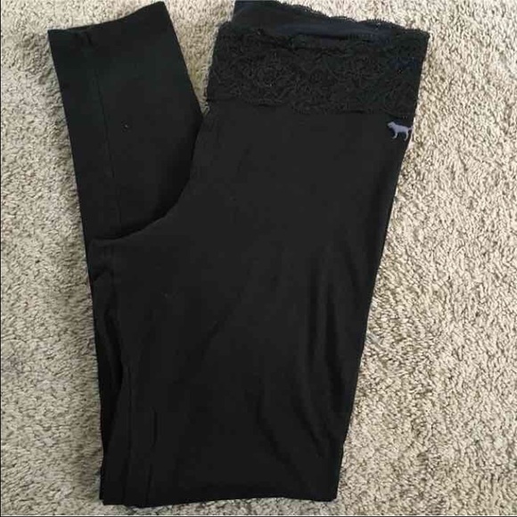 PINK Lace Top Leggings