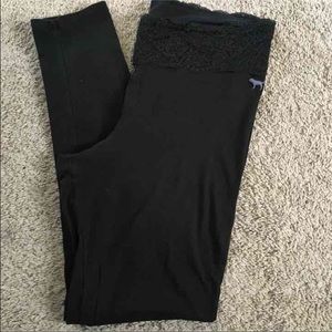 PINK Lace Top Leggings