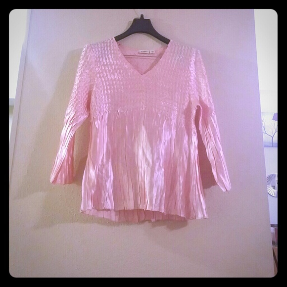 Pink satin blouse