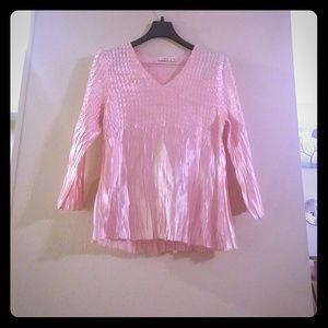 Pink satin blouse