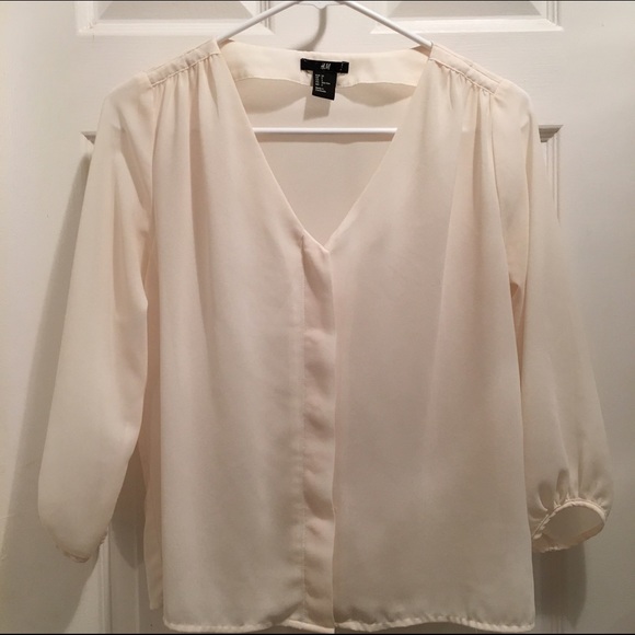 H&M Cream White Blouse
