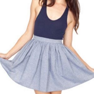 American Apparel Chambray Circle Skirt