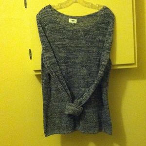 Blue and white sweater