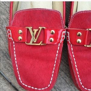 LV ❤️ loafers red with Gold