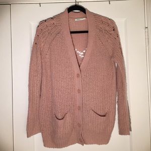Urban Outfitters Light Pink Cardigan