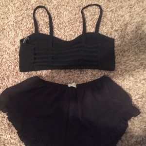 Bralette and shorts
