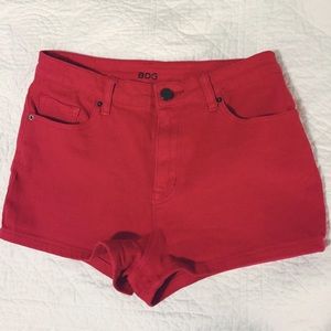 Urban Outfitters BDG red high-waisted shorts