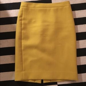 j crew double serge wool pencil skirt sz 4