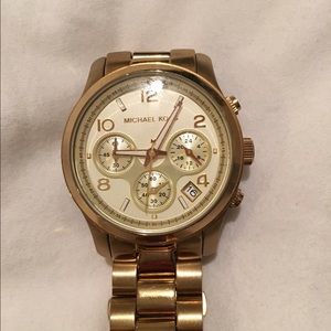 Michael Kors large face stainless steel watch