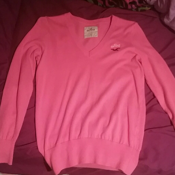 Pink Hollister sweater.