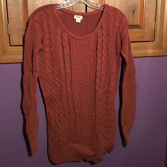 Brown/Orange Cable Sweater