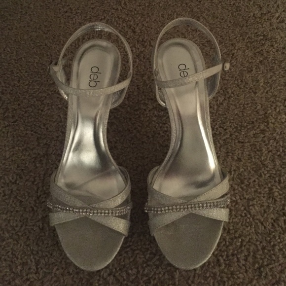 Silver heels size 11