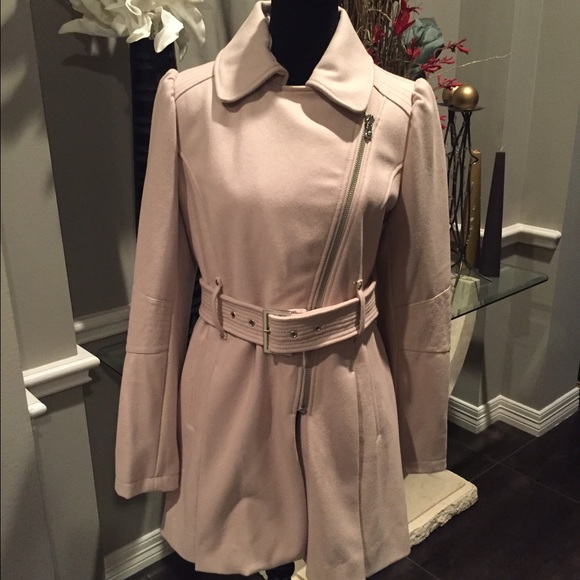 Kenneth Cole asymmetric zip pea coat