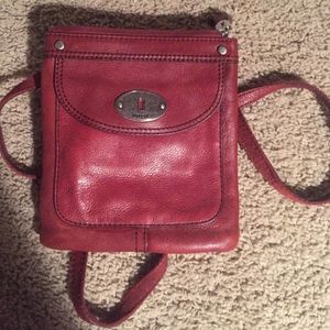 Small burgundy Fossil cross body