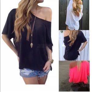 One shoulder taupe top!!