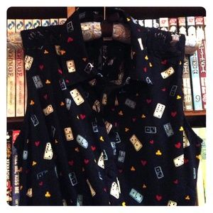 Yumi Domino Print Shirt Dress