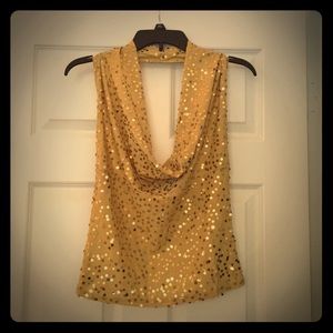 Gold Halter Top