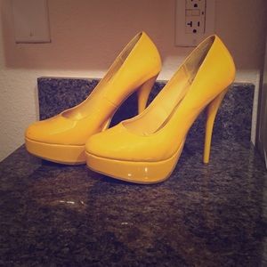 Bright Yellow Heels