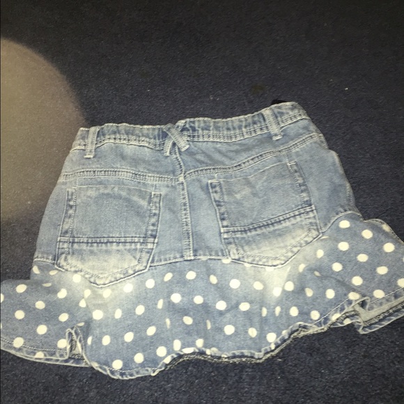 Polka-Dot Denim Skirt - Picture 2 of 4
