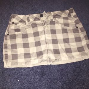 Gray Miley Cyrus Mini Skirt