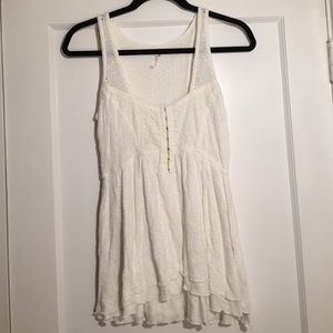 Free People White Tank Blouse