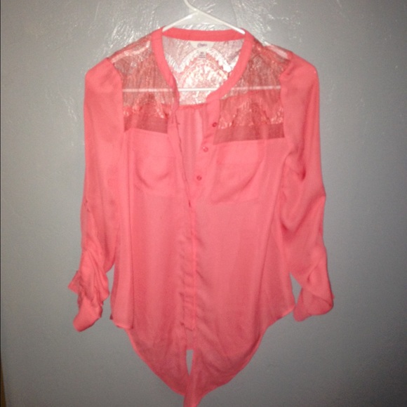 Coral blouse