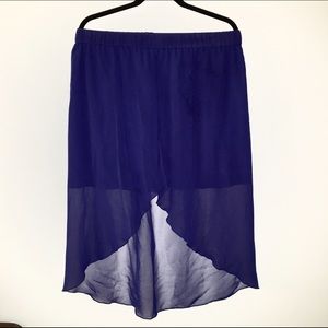 Fish tail purple blue skirt