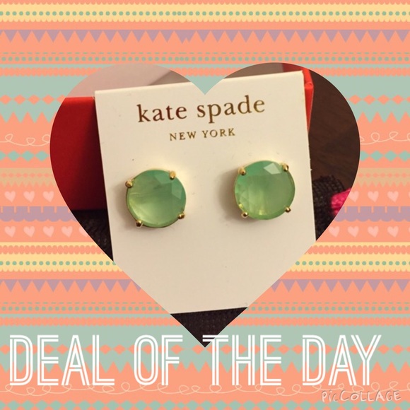 kate spade Jewelry - Kate Spade Earrings NWT! Mint green & Gold