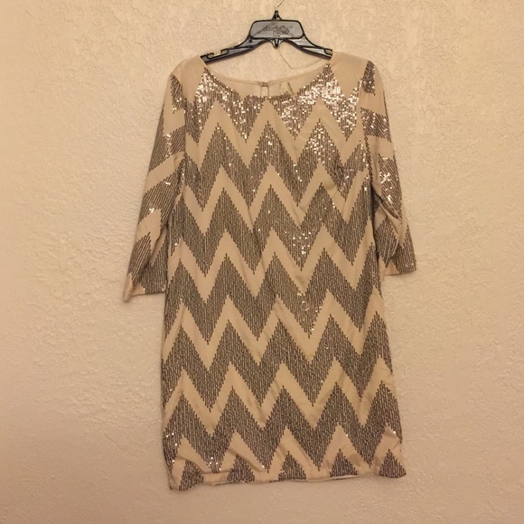 Sequin Chevron Dress