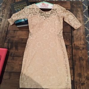 Nude slinky Gianni binni dress