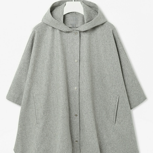 Cos hooded cape coat size XS