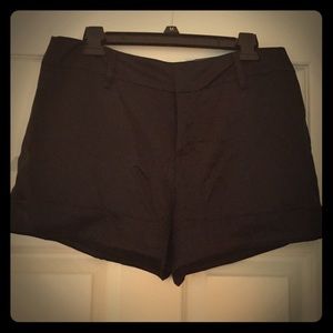 Black Satin Shorts