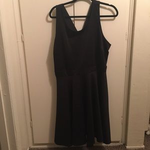 LBD fit and flare dress with mesh detailing