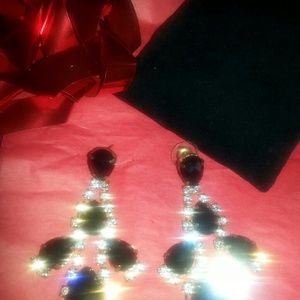 Beautiful black Crystal earrings
