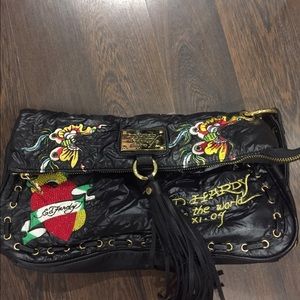 Authentic ed hardy clutch bag.. Slightly used