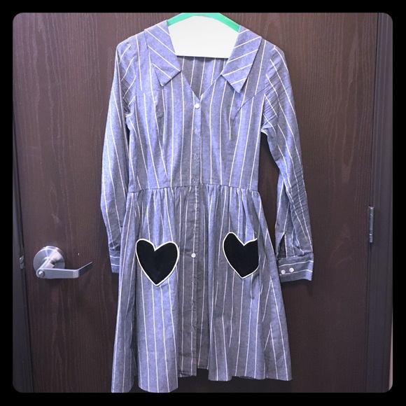 Chambray striped dress