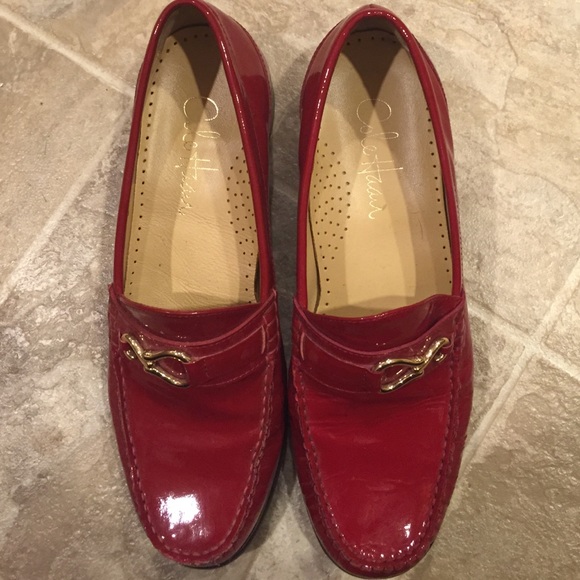 Shinny red Cole Haan shoes - Picture 1 of 4
