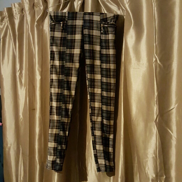Spandex plaid pants