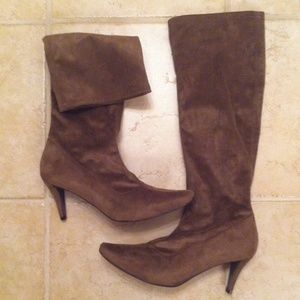 Faux suede boots