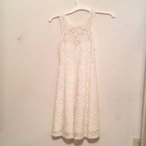 White lace dress.