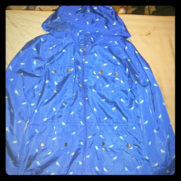 Bird print Rain jacket