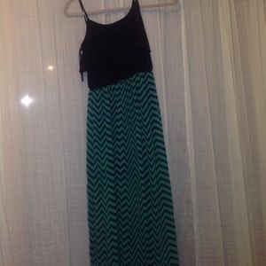 chevron maxi dress